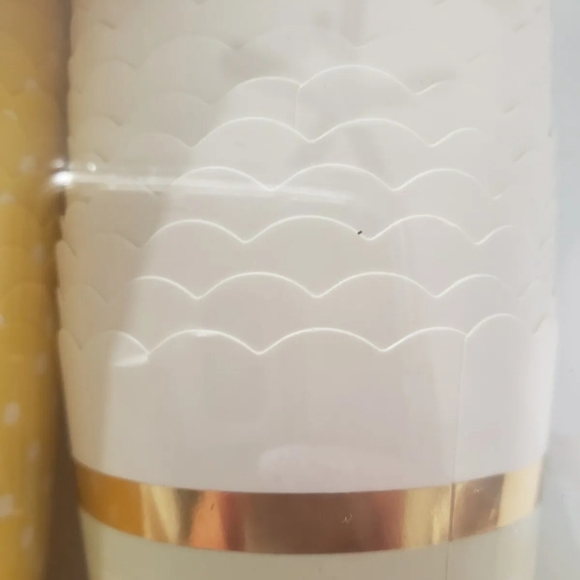 36pc My Mind's Eye Paper Baking Snack Cups Yellow/Polka Dot White/Gold Foil - Picture 3 of 4